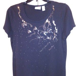 Black Synergy Womens Size-1 Top w/ sequins